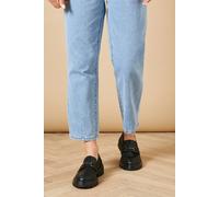 Oasis Circe Faux Leather Snaffle Detail Chunky Loafers In Black black 4