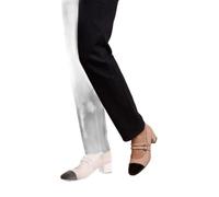 Oasis Women's Clair Faux leather Toe Cap Block Heel Mary Janes in Nude | Size: 5