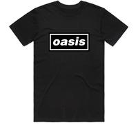 Oasis Classic Logo Black T-Shirt OFFICIAL