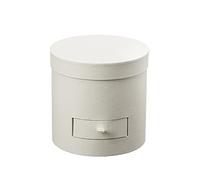 Oasis CREAM ROUND 15CM GIFT HAT FLOWER BOX LINED WITH DRAWER