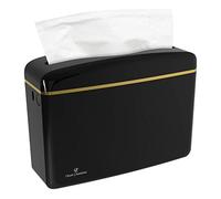 Oasis Creations Countertop Multifold Hand Paper Towel Dispenser by, Single Sheet Dispensing - Glossy Black
