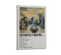Oasis Definitely Maybe Album Poster - Music Figures Home Office Decor Living Room Teen Bedroom Canvas Painting Oil Print Gift 08x12inch(20x30cm) Frame