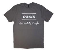 Rock Off officially licensed products Oasis Definitely Maybe Distressed Text T Shirt XXL Grey