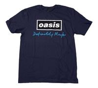 Definitely Maybe Text Logo T Shirt Oasis Navy S