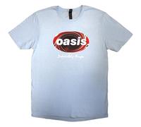 Oasis Unisex T-Shirt Definitely Maybe Union Jack Oval – Officially Licensed – L Blue