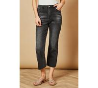 Oasis Denim Slim Leg Cropped Jean In Washed Black washed black 12