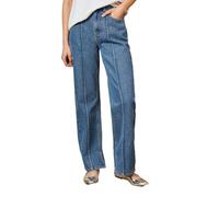 Oasis Denim Straight Leg Jean with Front Seam Detail, 12, mid wash