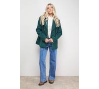 Oasis Double Breasted Blazer Coat In Green green 18