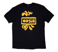 (L, Black) Oasis Drawn Band Logo T Shirt