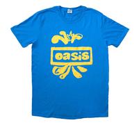 (XL, Blue) Oasis Drawn Band Logo T Shirt