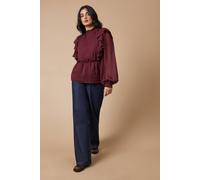 Oasis Embroidered Dobby Chiffon Blouse In Raspberry raspberry 10