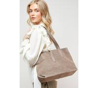 Oasis Esty Suede Tote Bag In Taupe taupe One Size