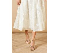 Oasis Women's Evristine Faux Leather Strappy Platform High Block Heel Sandals in Gold | Size: 5 Oasis Gold 5