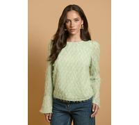 Oasis Flared Sleeve Tie Back Blouse In Sage sage