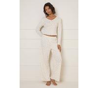 Oasis Women's Floral Pointelle Jersey Pyjama Set | Size: Large Oasis Floral L