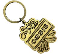 Oasis Keychain Keyring Gold Band Logo Splat One Size