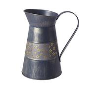 OASIS® Gold Star Print Twinkle Jug Flower Vase French Buckets With Handle Vintage Rustic Container Pitcher Vase for Floral Display, Home Décor
