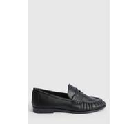 Oasis Grace Faux Leather Grandad Loafers In Black black