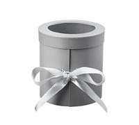 Oasis GREY SPLIT FLOWER GIFT HAT BOX ROUND LINED MOTHERS DAY EASTER