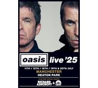 Oasis Heaton Park Manchester 2025 All Dates A4 Print Poster Wall Art Home Decor Album Gift Present Photo Living Room Dining Room Bedroom Unframed Concert Tour Gig Live Show