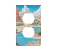 Oasis in The Desert Duplex Wall Panel Kit, 11.4 X 7 Cm, Electrical Outlet Plug Cover for Light Socket Switch, (1 Piece).