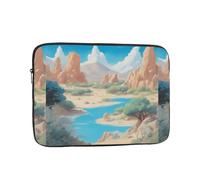 Oasis in The Desert Patterned Laptop Sleeve 13 Inch Shockproof for Slim Protective Notebook Computer Bag Briefcase
