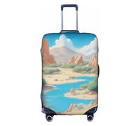 Oasis in The Desert Printed Travel Luggage Cover-Scratch-Resistant,Waterproof & Dustproof, a Must-Have Travel EssentialL