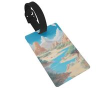 Oasis in The Desert Prints Luggage Tags are Lightweight Easy to Use and Quick to Identify for Travel Suitcases, and Duffel Bags.