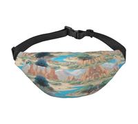oasis in the desert Travel crossbody waist bag, suitable for sports, running, cycling, traveling, fishing boys large waist bag,