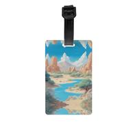 Oasis in The Desert Travel Luggage Tags, Removable Children's School Bags, briefcases, Sports Bag Tags, Golf Bag Privacy Labels
