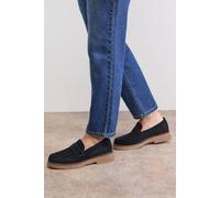 Oasis Isabel Faux Suede Casual Loafers In Natural Black natural black 3