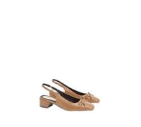 Oasis Keira Faux Leather Bow Detail Slingback Block Heel Court Shoe