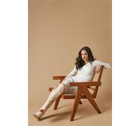 Oasis Kenia Faux Suede High Block Heel Pointed Knee Boots In Beige beige