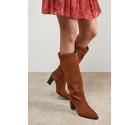 Oasis Women's Kresta Suede High Block Heel Knee Boots in Tan | Size: 4 Oasis Tan 4