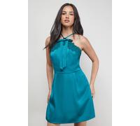 Oasis Lace Detail A Line Mini Dress In Teal teal