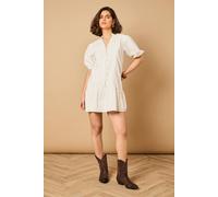 Oasis Women's Lace Trim Mini Dress in Ivory | Size: 10 Oasis Ivory 10