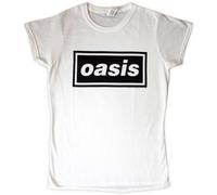 Oasis Ladies Slim Fit T-Shirt: Decca Logo OFFICIAL NEW