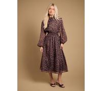 OASIS Leopard Organza Shirred Waist Midi Dress 16