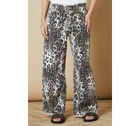 Oasis Leopard Print Wide Leg Jean leopard 6