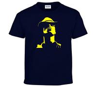 Oasis Liam Gallagher Hat 90s Britpop Music Indie Inspired Retro Mens T-Shirt (Medium) Navy Blue