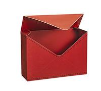 OASIS Lined Envelope Fold Flower Gift Box - Red with Black Stitching -Pack of 10