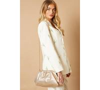 Oasis Women's Liora Faux Leather Ruched Large Clutch Bag in Gold Oasis Gold One Size