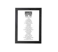 Oasis Live 2025 Setlist Print - A4 or A3 Customisable Framed Wall Art - Music Poster for Fans - Britpop Decor Gift - Add Gig Location, Date & Colour - NotJustaPrint Exclusive
