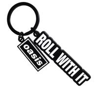 Oasis Live 25 Roll With It Decca Band Logo Charm Keychain
