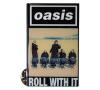 Oasis Live 25 Roll With It Single Pin Badge