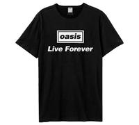 OASIS LIVE FOREVER TITLEAMPLIFIED X LARGE VINTAGE BLACK - T-shirt
