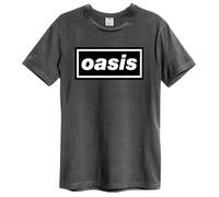 Amplified Oasis Decca Band Logo Charcoal T Shirt XL