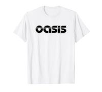 Oasis Logo On Black T-Shirt, Men, White, 6X-Large