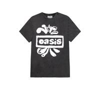 Oasis - Logo Splat Stone Washed - T-Shirt - grey - M - 100% Cotton M