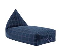 Oasis long pouffe in eco-velvet Navy blue one size